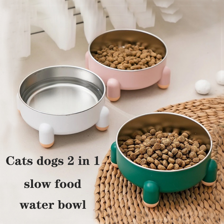 Health Wellness Items - Anti-skid Pet Feeder Bowl Stainless Steel