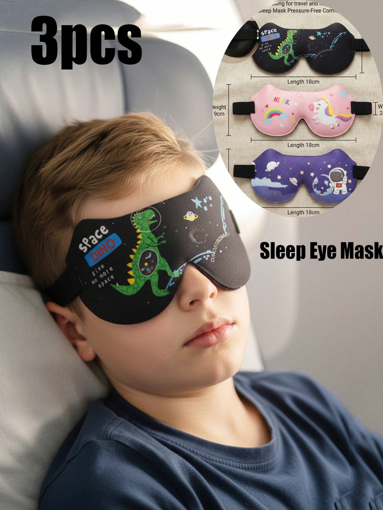 3Pcs Kids Adults 3D Stereo Sle - Sleep Eye Mask 3D ulasan dan harga