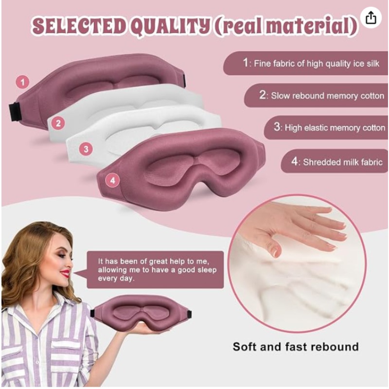 2packs 3D Advanced Eye Mask fo - Sleep Eye Mask 3D ulasan dan harga
